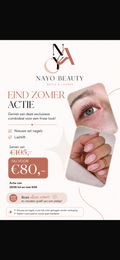 Actie: nieuwe set gelnagels fullcolor + lashlift €80